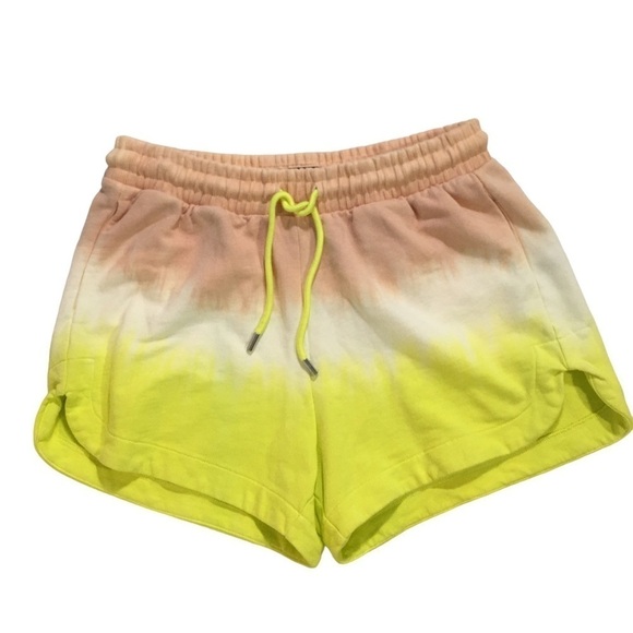 Nwt ATM Anthony Thomas Melillo Dip-Dyed Multi Color Ombré Terry Shorts - Picture 4 of 14